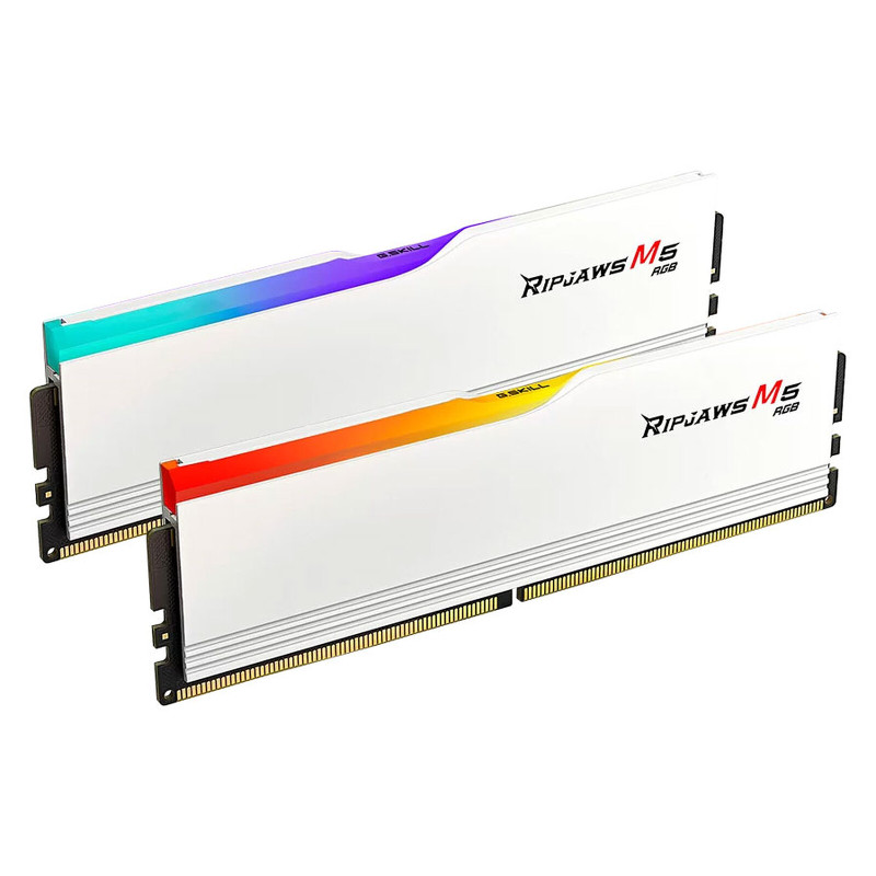 G.SKILL DDR5 32GB 6000MHZ RIPJAWS M5 WHITE RGB (2X16GB) CL36 EXPO XMP