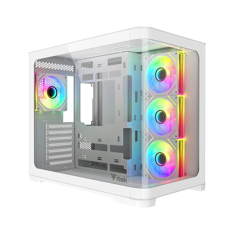 ITEK DARK CAVE CURVED WHITE ATX