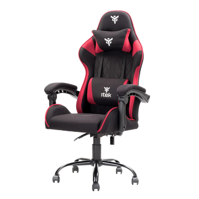 ITEK GAMING CHAIR RHOMBUS FF10 IN STOFFA BLACK RED