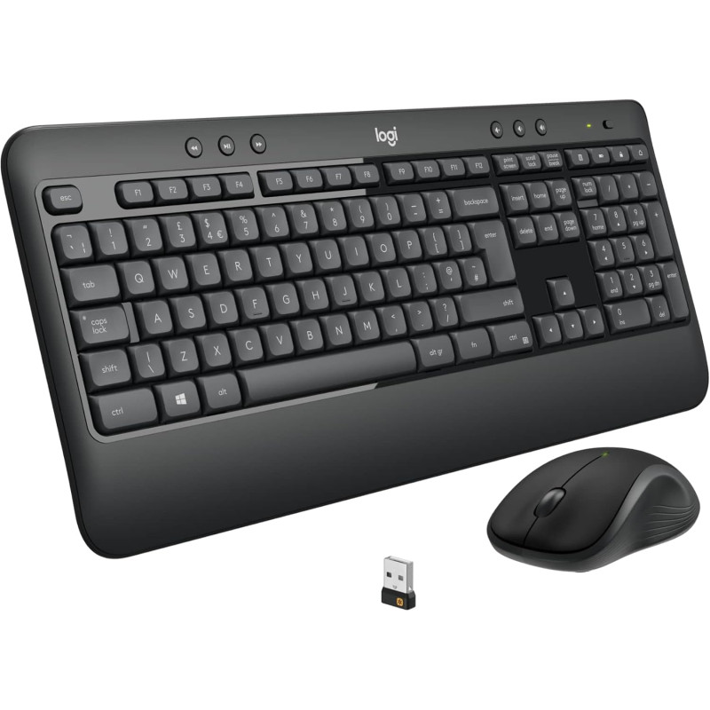 LOGITECH TASTIERA E MOUSE CORDLESS MK540 BLACK