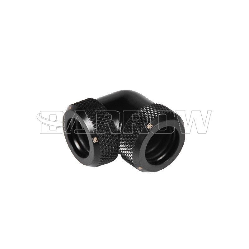 BARROW CONNETTORE 90° 14MM TUBO RIGIDO F/F BLACK