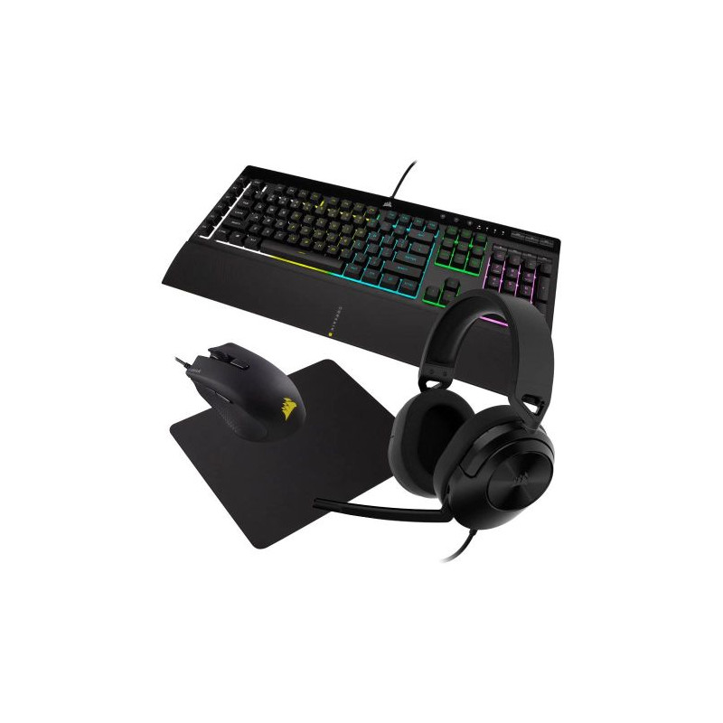 KIT GAMING CORSAIR K55 RGB PRO / HARPOON RGB PRO / HS55 STEREO CARBON / MM100