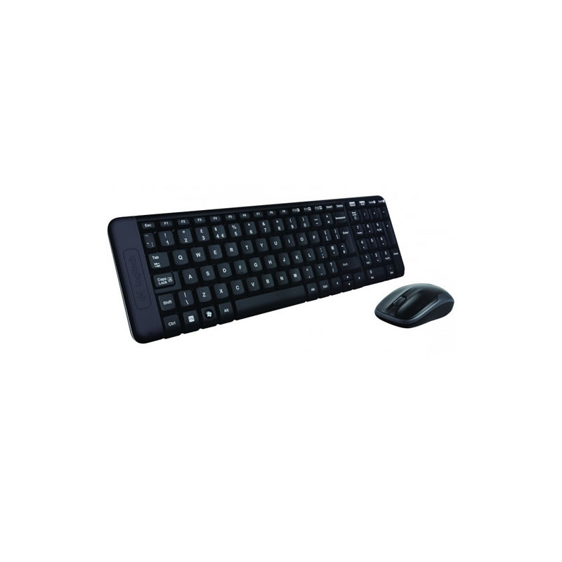 LOGITECH TASTIERA E MOUSE CORDLESS MK220 BLACK