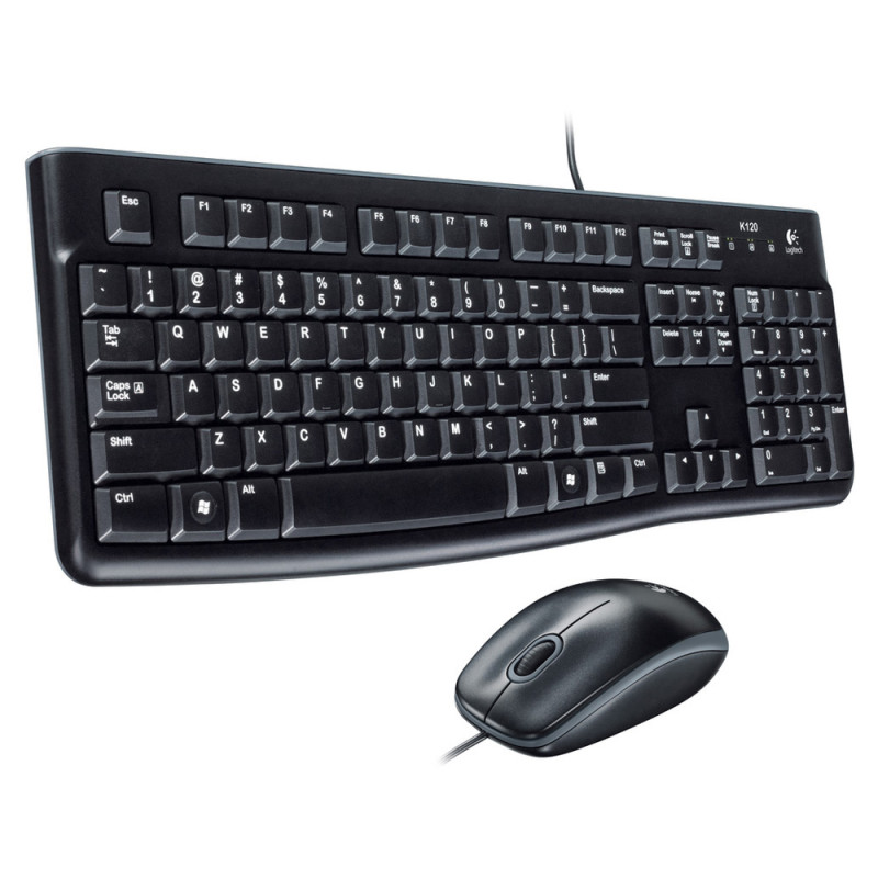 LOGITECH TASTIERA E MOUSE MK120 BLACK
