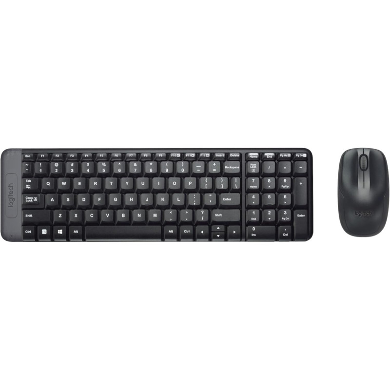 LOGITECH TASTIERA E MOUSE CORDLESS MK220 BLACK