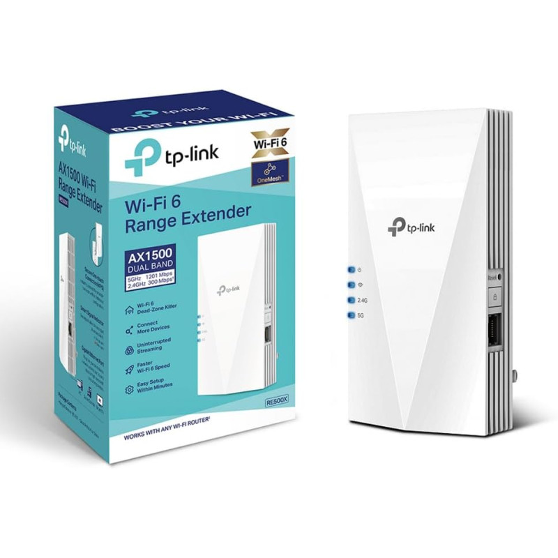 TP-LINK RANGE EXTENDER WIRELESS WIFI6 AX1500 RE500X