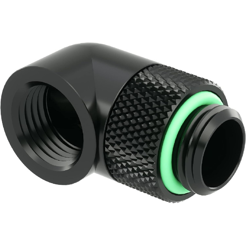 BARROW ADATTATORE 90° RUOTABILE G1/4 M/F BLACK