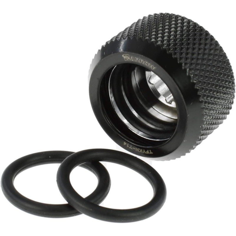 BARROW CONNETTORE DRITTO TUBO RIGIDO 14MM 1/4 BLACK