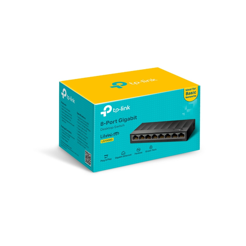 TP-LINK HUB/SWITCH 10/100/1000 8PT LS1008G